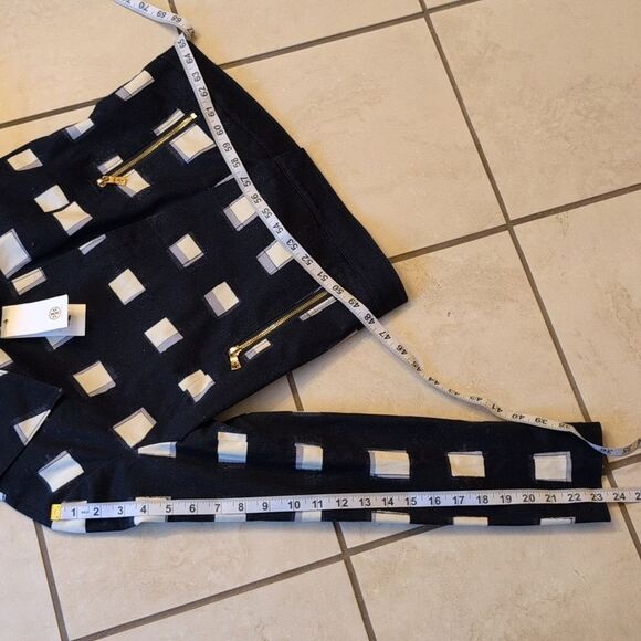 NWT Tory Burch Jacket Navy Blue And White Size 2 - Picture 9 of 13